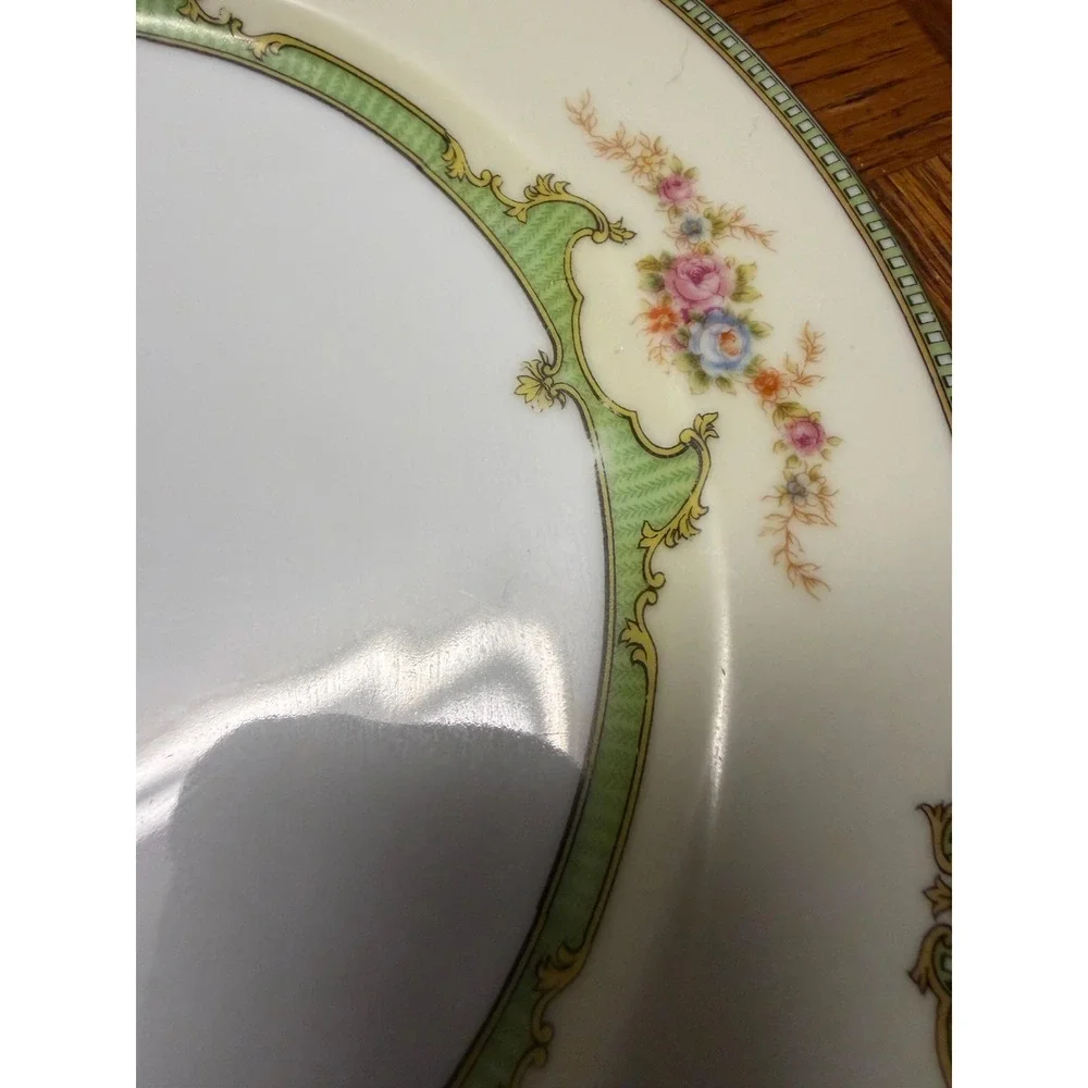 Noritake Floreal Dinner Plates Set of 3 | Vintage Fine China Floral Gold‎ Rim